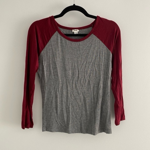 Garage womens colour block grey and red long sleeve  size large - Picture 1 of 3